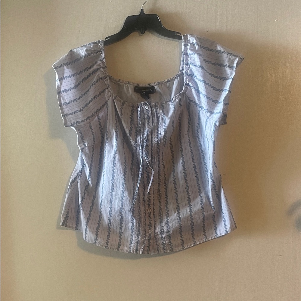 Venezia Light Blue Striped Blouse